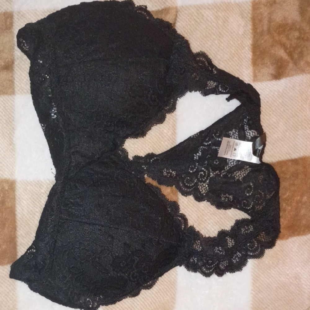 New Mix Black Lace Halter Bralette